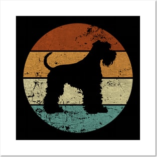 Kerry Blue Terrier Dog Retro Design Posters and Art